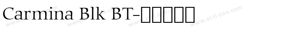 Carmina Blk BT字体转换